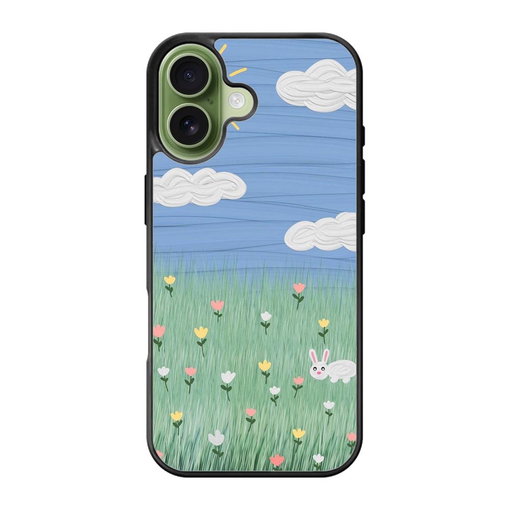 Summer Rabbit and Flower iPhone 17 Case QC11048