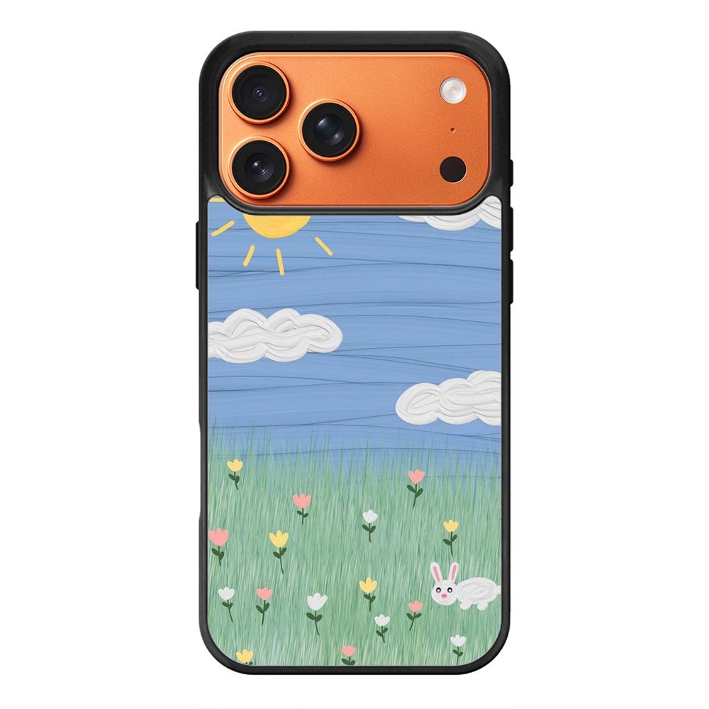 Summer Rabbit and Flower iPhone 17 Pro Max Case QC11048