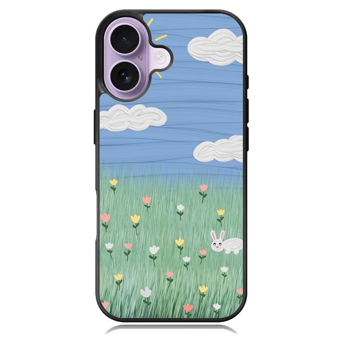 Summer Rabbit and Flower iPhone 17 Case OV11048