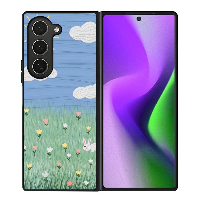 Summer Rabbit and Flower Samsung Galaxy Z Fold 6 5G 2024 Case OV11048