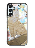 Cat and Butterfly Cartoon Samsung Galaxy A35 5G Case OV11191