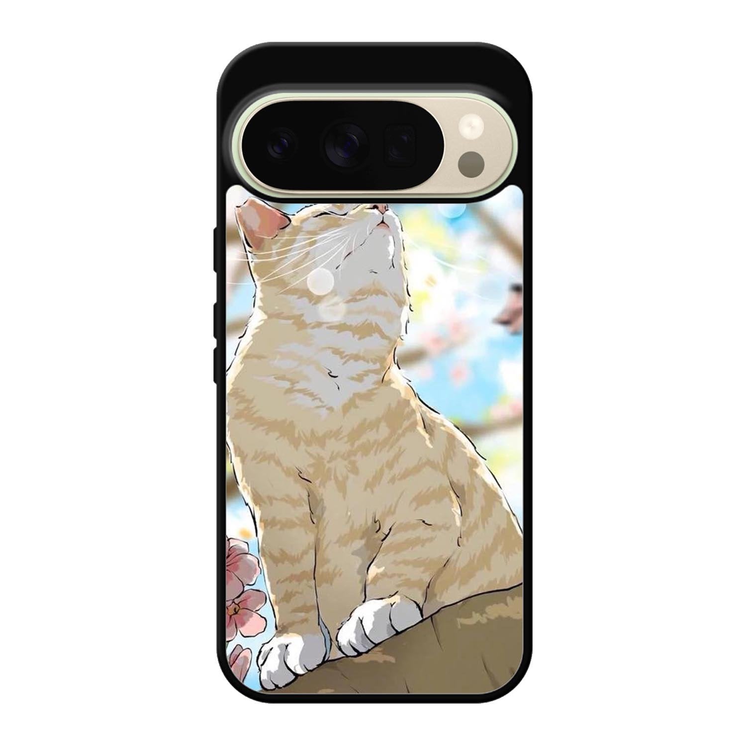 Cat and Butterfly Cartoon Google Pixel 10 Pro Case OV11191