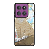 Cat and Butterfly Cartoon Motorola Moto Edge 60 Pro Case OV11191