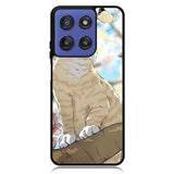 Cat and Butterfly Cartoon Motorola Moto G Stylus 5G 2025 Case OV11191