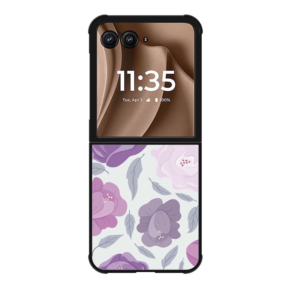 Floral Flower Purple Motorola Moto RAZR Plus 2025 Case OV11089