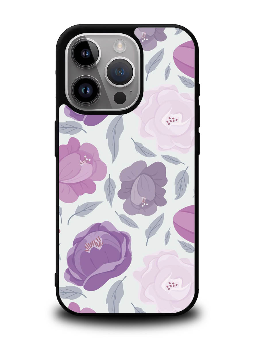 Floral Flower Purple iPhone 16 Pro Case OV11089