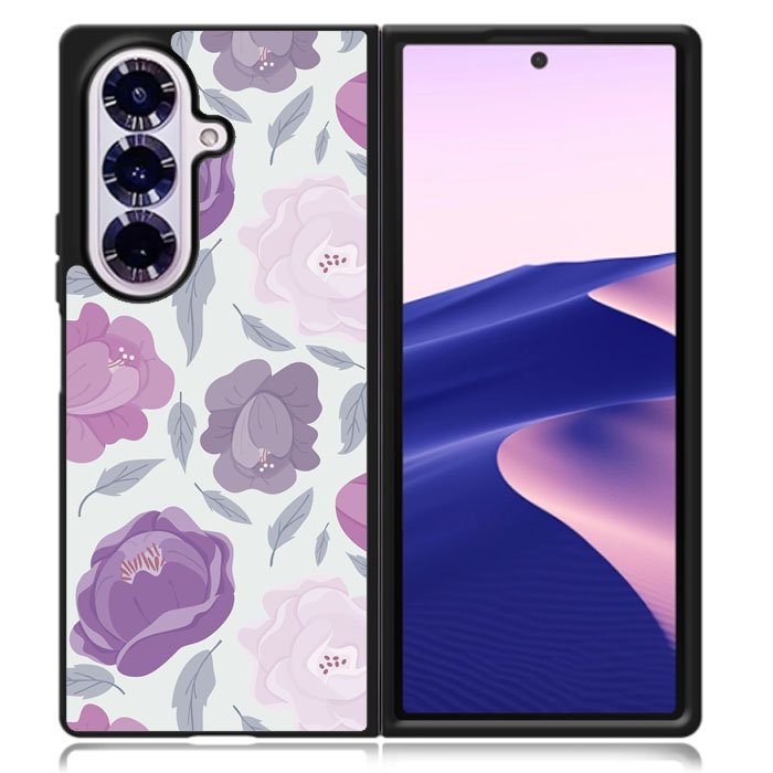 Floral Flower Purple Samsung Galaxy Z Fold 7 Case OV11089