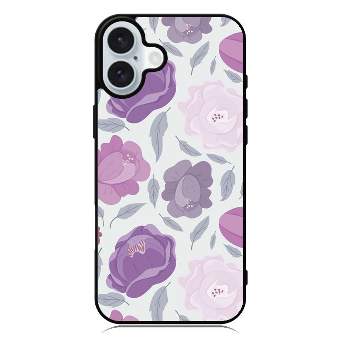 Floral Flower Purple iPhone 16 Case QC11089