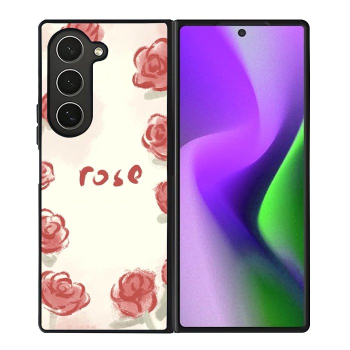 Rose Aesthetic Painting Samsung Galaxy Z Fold 6 5G 2024 Case OV11015