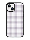 Grid Line Aesthetic Soft Purple iPhone 14 Case QC11103