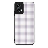 Grid Line Aesthetic Soft Purple Motorola Moto G Play 2024 Case OV11103