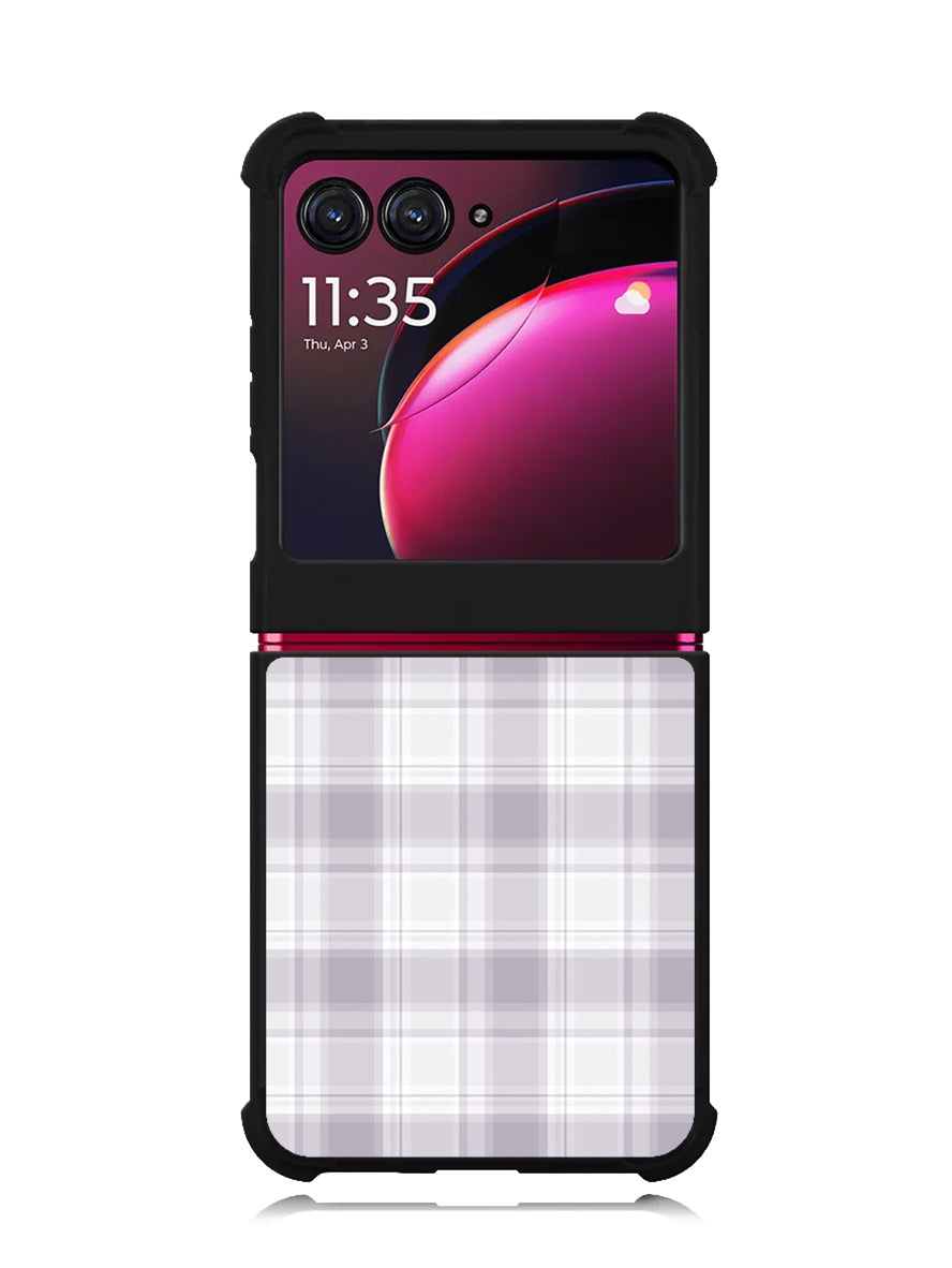 Grid Line Aesthetic Soft Purple Motorola Moto Razr Plus 2023 , Moto Razr+ 2023 Case OV11103