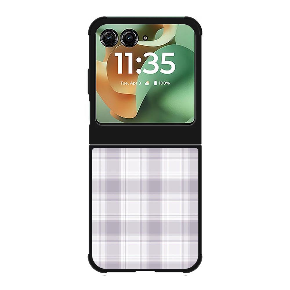 Grid Line Aesthetic Soft Purple Motorola Moto RAZR 2025 Case OV11103