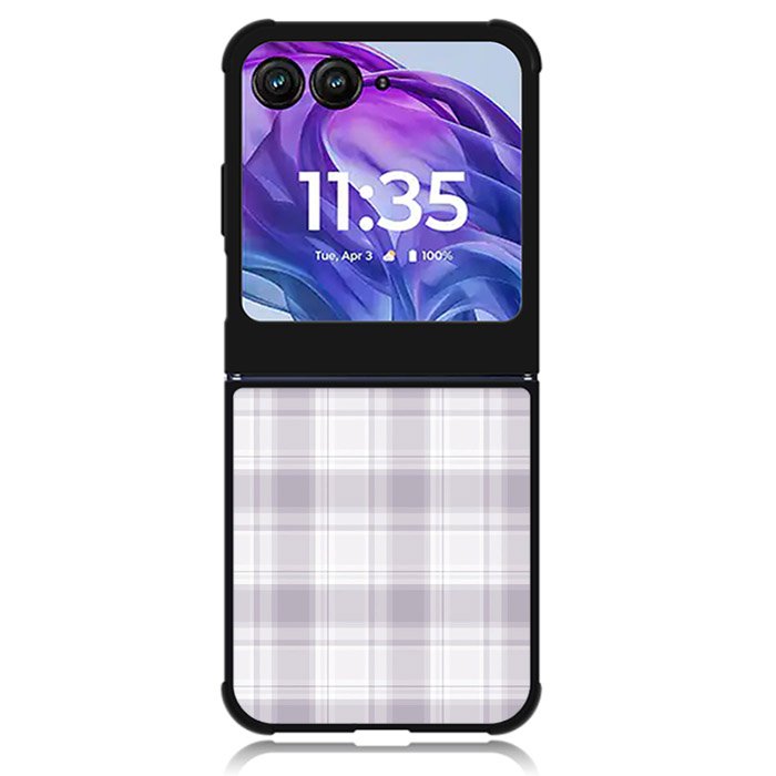 Grid Line Aesthetic Soft Purple Motorola Moto Razr Plus 2024 , Moto Razr+ 2024 Case OV11103
