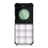 Grid Line Aesthetic Soft Purple Samsung Galaxy Z Flip 6 5G 2024 Case OV11103