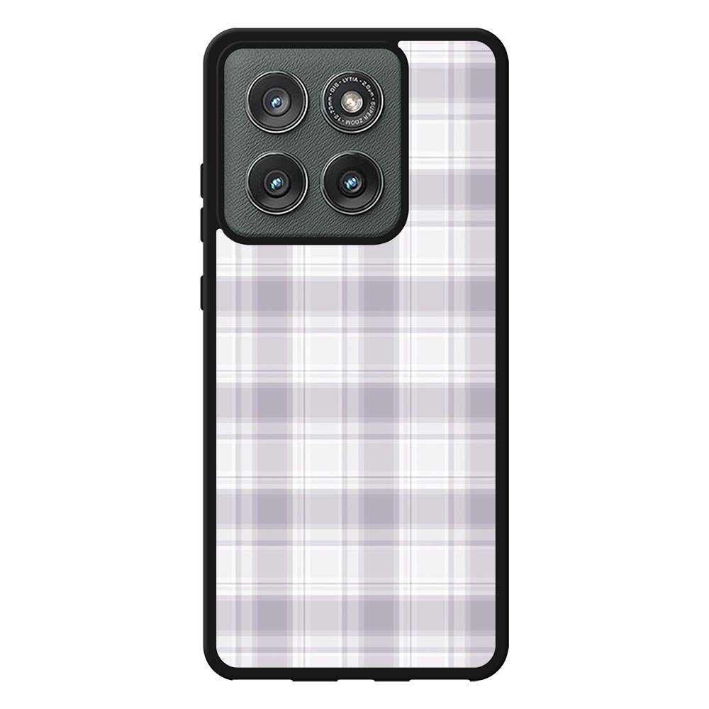 Grid Line Aesthetic Soft Purple Motorola Moto Edge 2025 Case QC11103