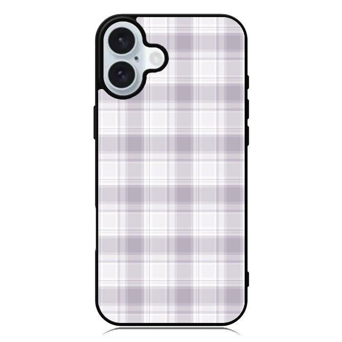 Grid Line Aesthetic Soft Purple iPhone 16 Case QC11103