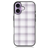 Grid Line Aesthetic Soft Purple iPhone 17 Case OV11103