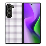 Grid Line Aesthetic Soft Purple Samsung Galaxy Z Fold 6 5G 2024 Case OV11103