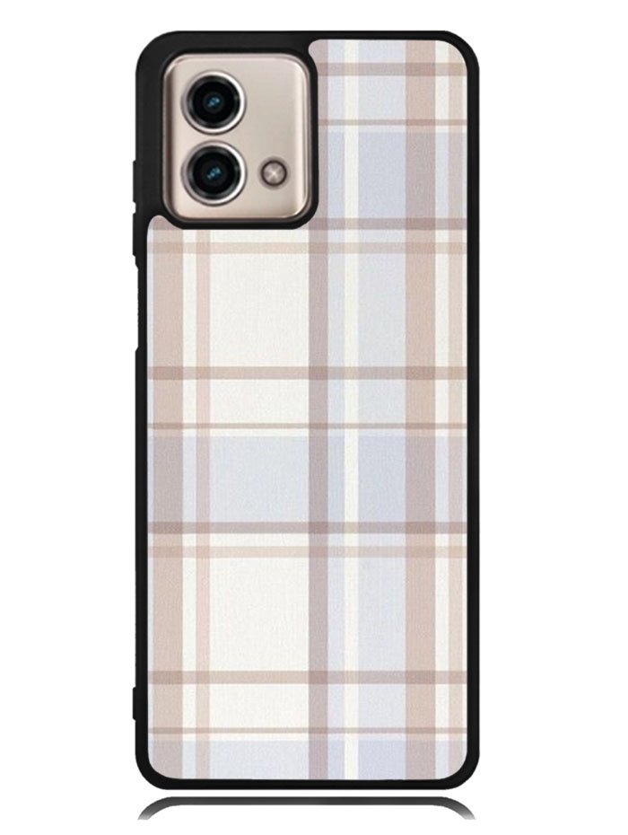 Grid Aesthetic Soft Brown Motorola Moto G Stylus 5G 2023 Case OV11102