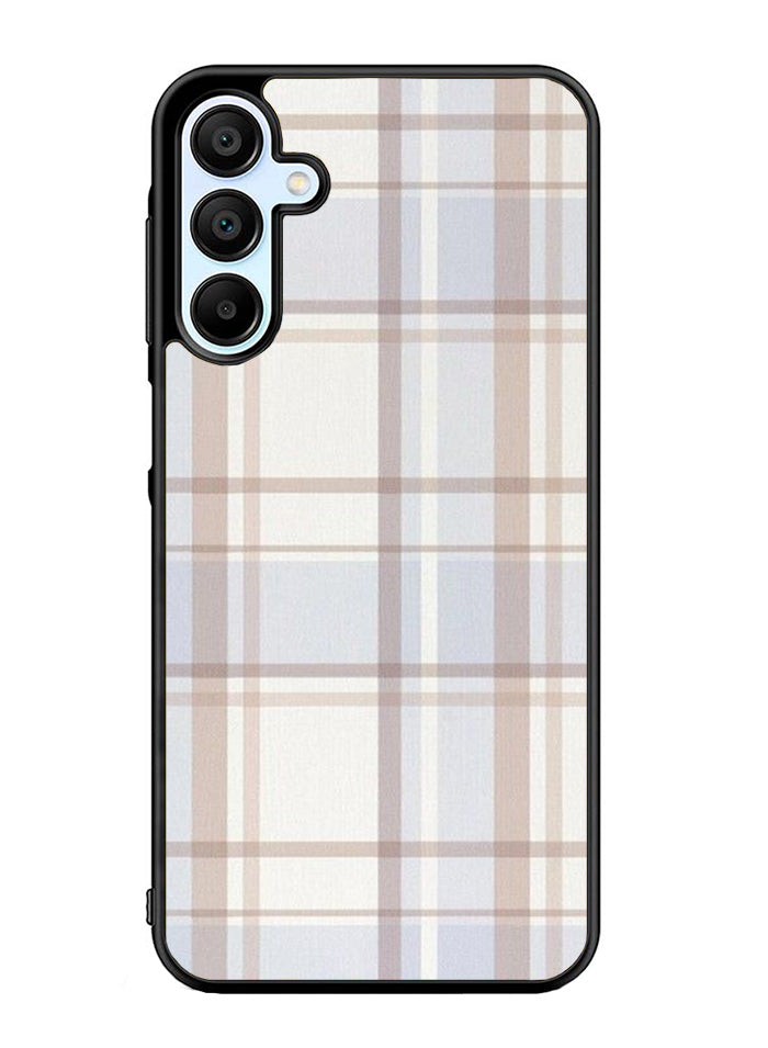 Grid Aesthetic Soft Brown Samsung Galaxy A15 5G Case OV11102