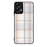 Grid Aesthetic Soft Brown Motorola Moto G Play 2024 Case OV11102