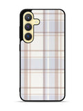 Grid Aesthetic Soft Brown Samsung Galaxy S25 Plus 5G , Samsung Galaxy S25+ 5G Case OV11102