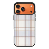 Grid Aesthetic Soft Brown iPhone 17 Pro Case OV11102