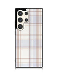 Grid Aesthetic Soft Brown Samsung Galaxy S25 Ultra 5G Case QC11102