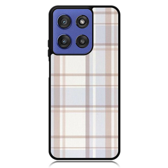 Grid Aesthetic Soft Brown Motorola Moto G Stylus 5G 2025 Case OV11102