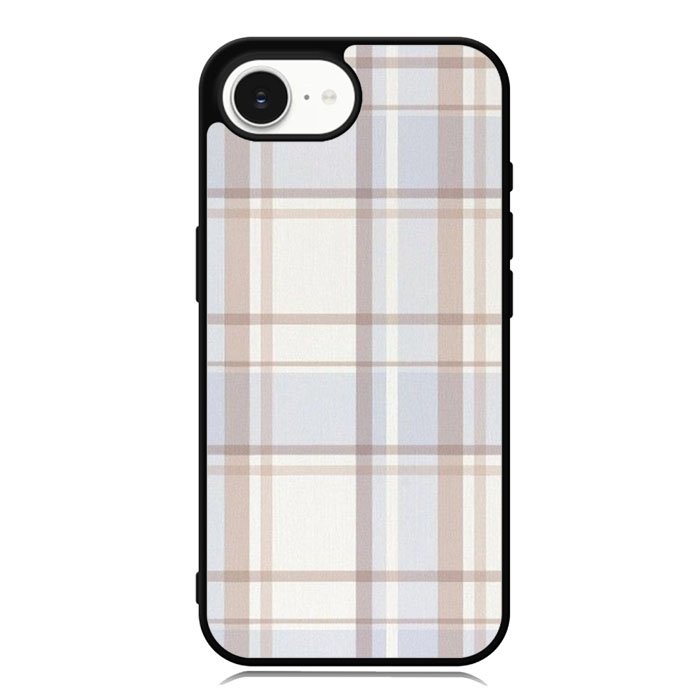 Grid Aesthetic Soft Brown iPhone 16e Case OV11102