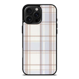 Grid Aesthetic Soft Brown iPhone 16 Pro Case OV11102