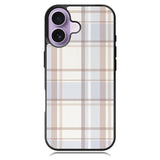 Grid Aesthetic Soft Brown iPhone 17 Case OV11102