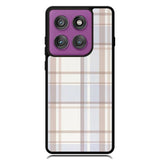 Grid Aesthetic Soft Brown Motorola Moto Edge 2025 | Moto Edge 60 Fusion | Moto Edge 60 Pro Case OV11102