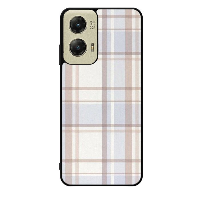 Grid Aesthetic Soft Brown Motorola Moto G Stylus 5G 2024 Case OV11102