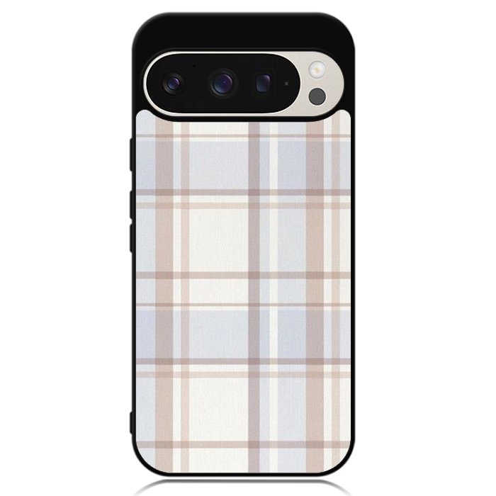Grid Aesthetic Soft Brown Google Pixel 9 | Pixel 9 Pro Case OV11102