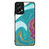 Marble Green and Purple Motorola Moto G Play 2024 Case OV10963