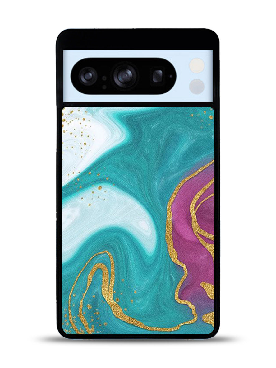 Marble Green and Purple Google Pixel 8 Pro Case QC10963