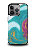 Marble Green and Purple iPhone 16 Pro Max Case OV10963