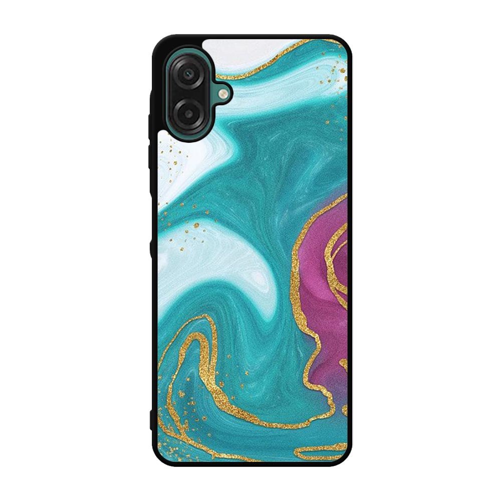 Marble Green and Purple Samsung Galaxy A07 Case OV10963