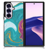 Marble Green and Purple Samsung Galaxy Z Fold 7 Case OV10963