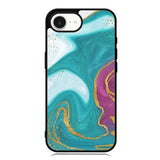 Marble Green and Purple iPhone 16e Case OV10963