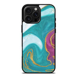Marble Green and Purple iPhone 16 Pro Max Case OV10963