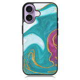 Marble Green and Purple iPhone 17 Case OV10963