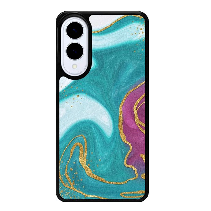 Marble Green and Purple Samsung Galaxy S25 Edge 5G Case OV10963