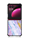 Marble Purple Gold Soft Motorola Moto Razr Plus 2023 , Moto Razr+ 2023 Case OV10965
