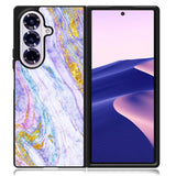 Marble Purple Gold Soft Samsung Galaxy Z Fold 7 Case OV10965