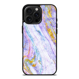 Marble Purple Gold Soft iPhone 16 Pro Case OV10965