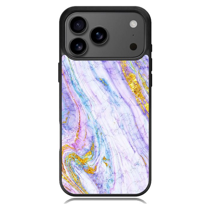 Marble Purple Gold Soft Samsung Galaxy S26 Case OV10965