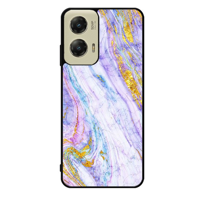 Marble Purple Gold Soft Motorola Moto G Stylus 5G 2024 Case OV10965